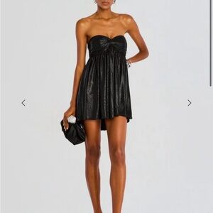 Retrofete Black Strapless Mini Dress